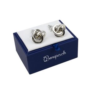 Cufflink box, blue with white insert 70 x 53 x 30 mm GM-1-A-B