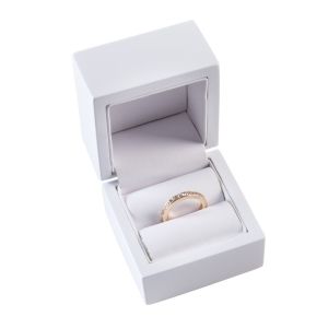 Wooden ring box, white 60 x 60 x 50 mm CU-1-B