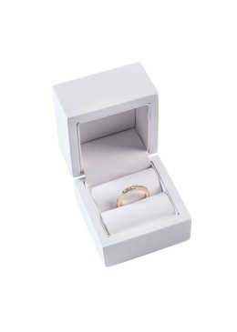 Estuche de madera para anillo color blanco 60x60x50 mm CU-1-B