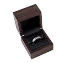 Écrin en bois pour bague, couleur noyer 60 x 60 x 50 mm CU-1-M