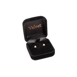 Estuche flocado negro para pendientes 54x59x35 mm. V-2-P