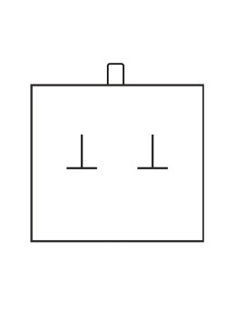 Estuche negro flocado para pendientes de joyería bisutería joyas V-2-P