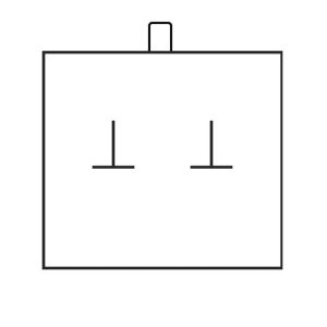 Black flocked case for earrings, costume jewellery and jewellery V-2-P