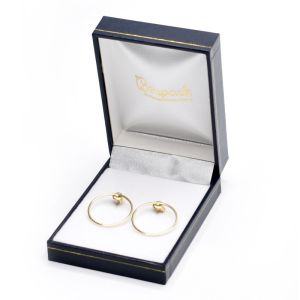 Estuche polipiel azul para pendientes 60x76x30 mm. J-04-P-A