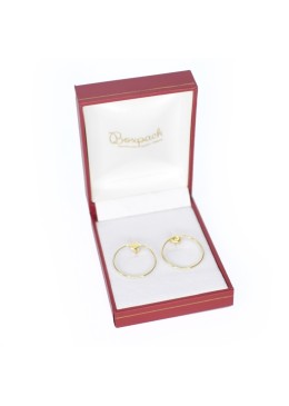 Estuche polipiel rojo para pendientes 60x76x30 mm. J-04-P-R