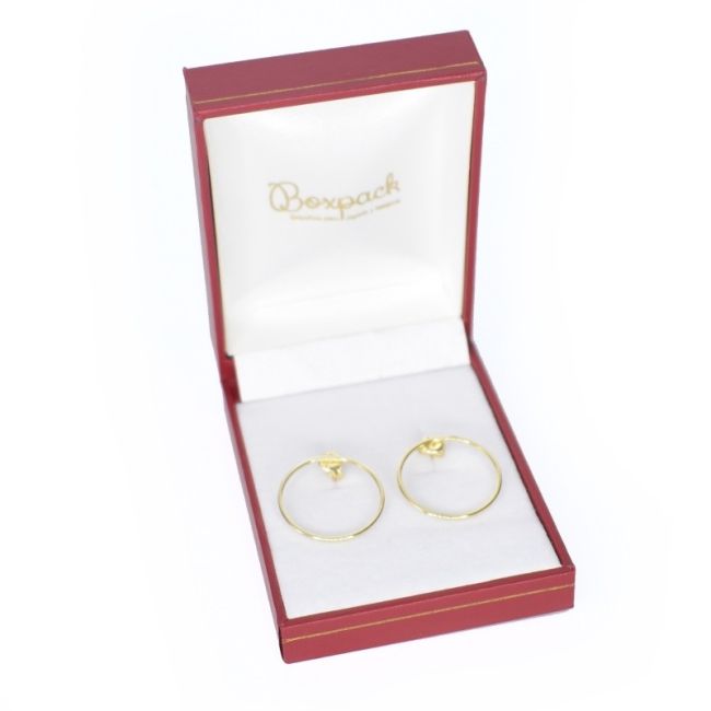 Estuche polipiel rojo para pendientes 60x76x30 mm. J-04-P-R