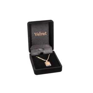 Estuche flocado negro para colgante 61x78x31 mm. V-3-C