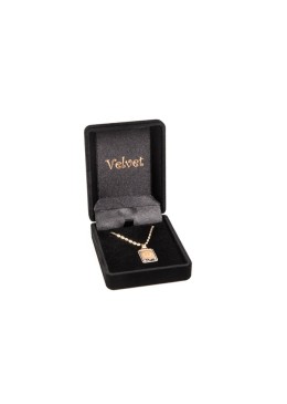 Estuche flocado negro para colgante 61x78x31 mm. V-3-C