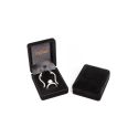 Gevlokt sieradendoosje voor hanger, zwart 61 x 78 x 31 mm V-3-J