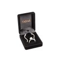 Estuche flocado negro para colgante 61x78x31 mm. V-3-J