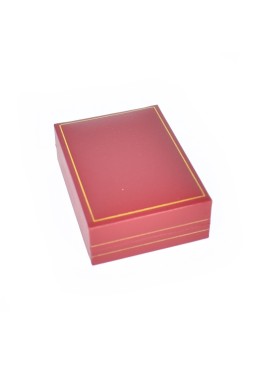 Estuche polipiel rojo para colgante 60x76x30 mm. J-04-C-R