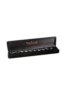 Estuche flocado negro para pulsera 220x51x28 mm. V-4-PE
