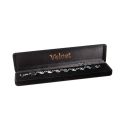 Estuche flocado negro para pulsera 220x51x28 mm. V-4-PE