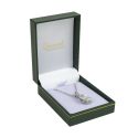 Kunstleren sieradendoosje voor hanger, groen 60 x 76 x 30 mm J-04-C-VE
