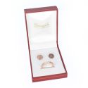 Rotes Schmuckset-Etui aus Kunstleder 60 x 76 x 30 mm J-04-J-R