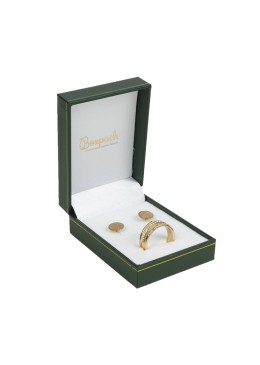 Estuche polipiel verde para conjunto 60x76x30 mm. J-04-J-VE