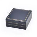 Écrin en simili-cuir bleu pour boutons de manchette 66 x 71 x 36 mm J-08-G-A