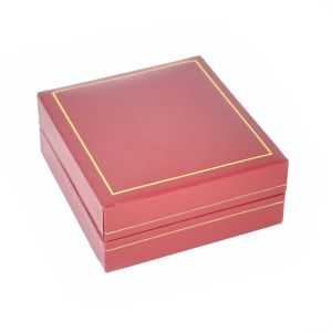 Écrin en simili-cuir rouge pour boutons de manchette 66 x 71 x 36 mm J-08-G-R