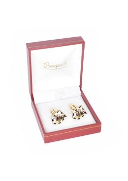 Estuche polipiel rojo para gemelos 66x71x36 mm.  J-08-G-R