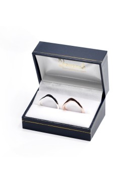 Estuche polipiel azul para alianzas 74x48x40 mm. J-05-A-A