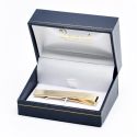 Estuche polipiel azul para sujeta corbatas 74x48x40 mm. J-05-S-A