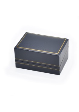 Estuche polipiel azul para sujeta corbatas 74x48x40 mm. J-05-S-A