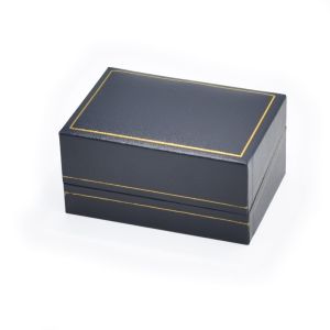 Estuche polipiel azul para sujeta corbatas 74x48x40 mm. J-05-S-A