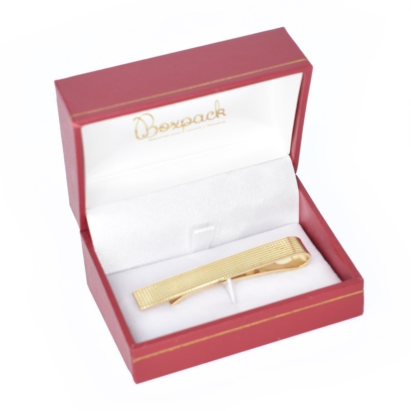 Estuche polipiel rojo para sujeta corbata 74x48x40 mm.  J-05-S-R