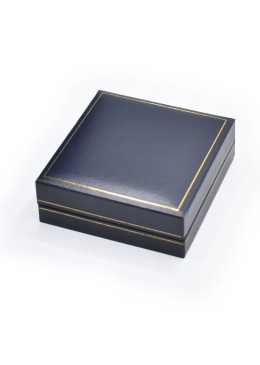 Estuche polipiel azul para pendientes 87x91x30 mm. J-09-P-A