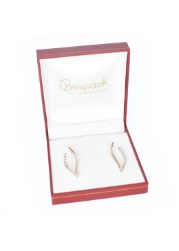 Estuche polipiel rojo para pendientes 87x91x30 mm. J-09-P-R