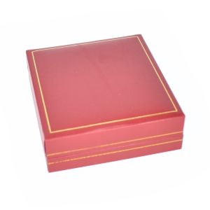 Estuche polipiel rojo para pendientes 87x91x30 mm. J-09-P-R