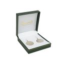 Estuche polipiel verde para pendientes 87x91x30 mm. J-09-P-VE