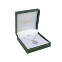 Estuche polipiel verde para colgante 87x91x30 mm. J-09-C-VE