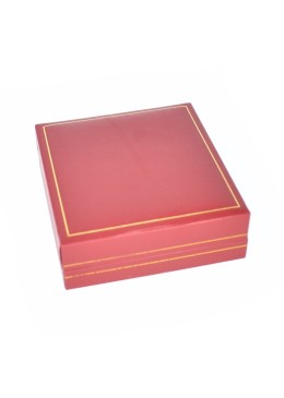 Estuche polipiel rojo para conjunto 87x91x30 mm. J-09-J-R