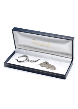 Estuche polipiel azul para llavero 177x60x25 mm. J-16-LL-A