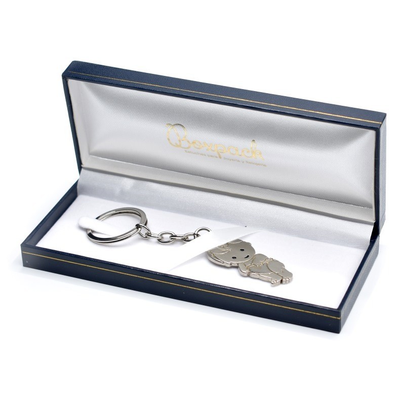 Estuche polipiel azul para llavero 177x60x25 mm. J-16-LL-A