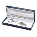 Leatherette keychain box, blue 177 x 60 x 25 mm J-16-LL-A