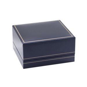 Blaues Etui aus Kunstleder für Schmuck, Modeschmuck und Kostbarkeiten J-19-A-A