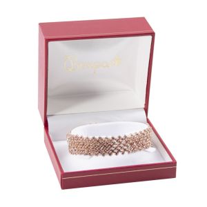 Leatherette watch bracelet box, red 90 x 80 x 44 mm J-19-A-R