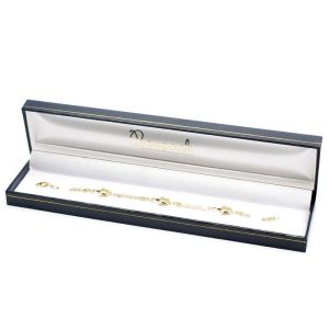 Écrin en simili-cuir bleu pour bracelet 223 x 51 x 27 mm J-01-PE-A