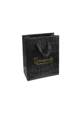 Bolsa de papel uvi para joyería bisutería y relojería negra 120x150x65 mm BV-M