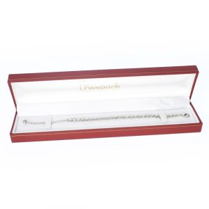 Rotes Armbandetui aus Kunstleder 223 x 51 x 27 mm J-01-PE-R