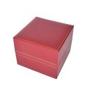 Rotes Uhrenetui aus Kunstleder 90 x 90 x 75 mm J-18-R-R