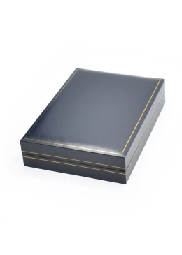 Estuche polipiel azul para collar 110x155x34 mm. J-15-C-A
