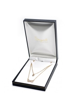 Estuche polipiel azul para collar 110x155x34 mm. J-15-C-A