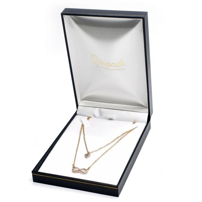 Estuche polipiel azul para collar 110x155x34 mm. J-15-C-A