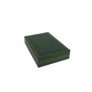 Leatherette necklace box, green 110 x 155 x 34 mm J-15-C-VE