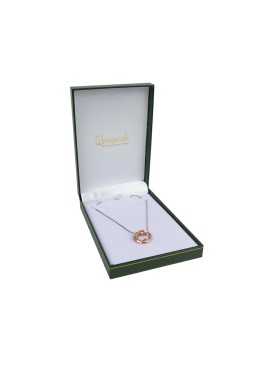 Estuche polipiel verde para collar 110x155x34 mm. J-15-C-VE