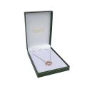 Estuche polipiel verde para collar 110x155x34 mm. J-15-C-VE