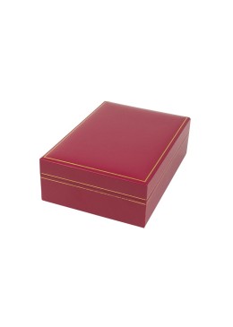 Estuche polipiel rojo para medalla con cordon 110x155x50 mm. J-15-MC-R
